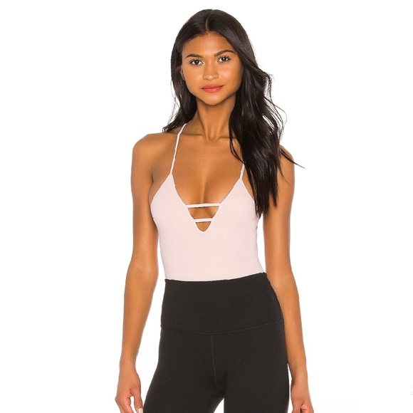 NEW FREE PEOPLE FP MOVEMENT REVOLVE PINK BODYSUIT - Picture 1 of 10